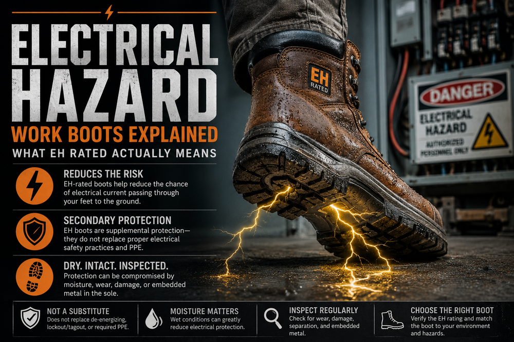 Electrical Hazard Work Boots Explained: What Does EH Rated Actually Mean?
