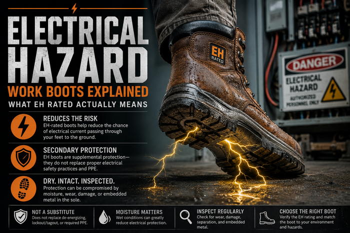 Electrical Hazard Work Boots Explained: What Does EH Rated Actually Mean?