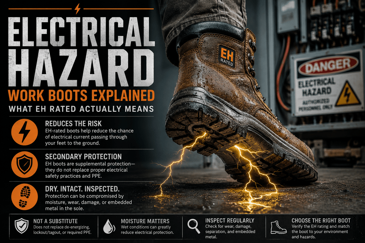 Electrical Hazard Work Boots Explained: What Does EH Rated Actually Mean? - MEM Supply Co.