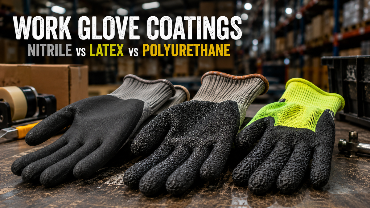 Work Glove Coatings Explained: Nitrile vs. Latex vs. Polyurethane