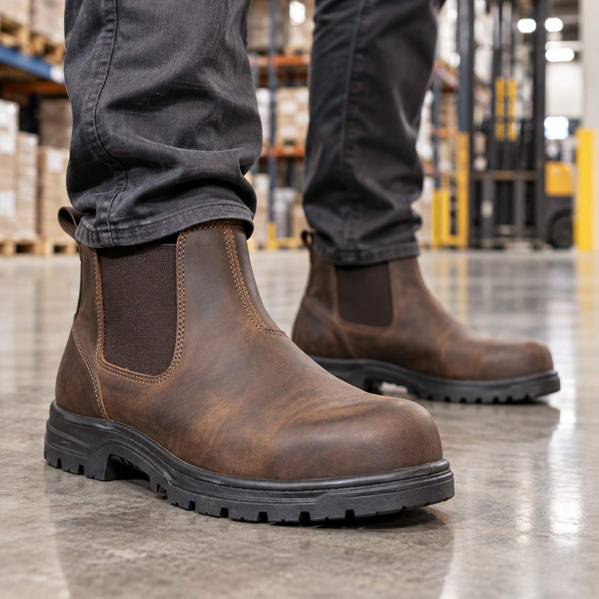 Steel Toe Chelsea Work Boots