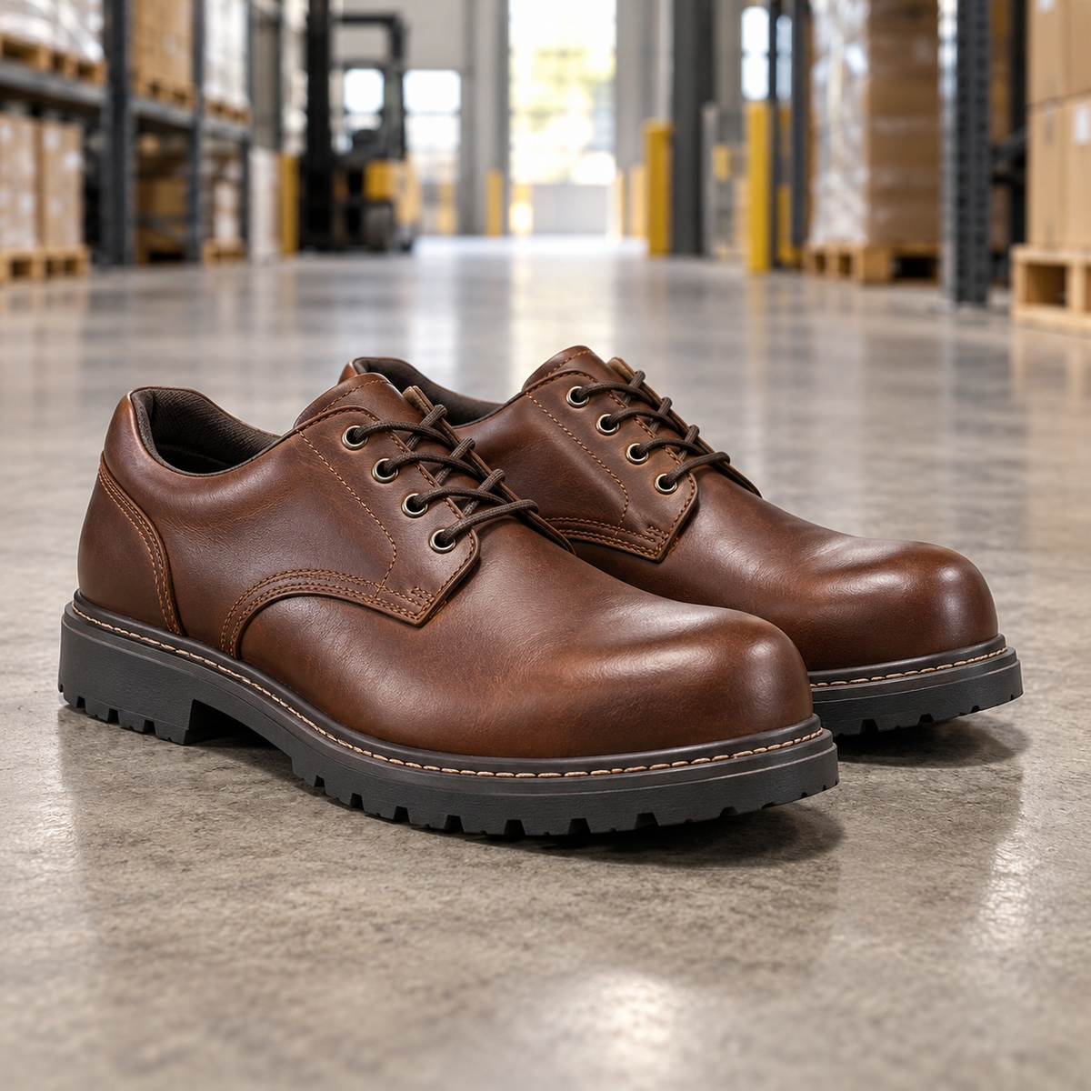 Steel Toe Derby Work Shoes