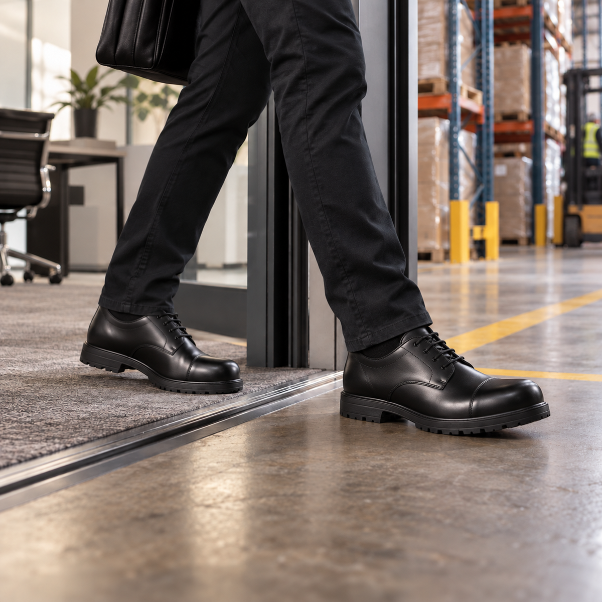 Steel Toe Oxford Work Shoes