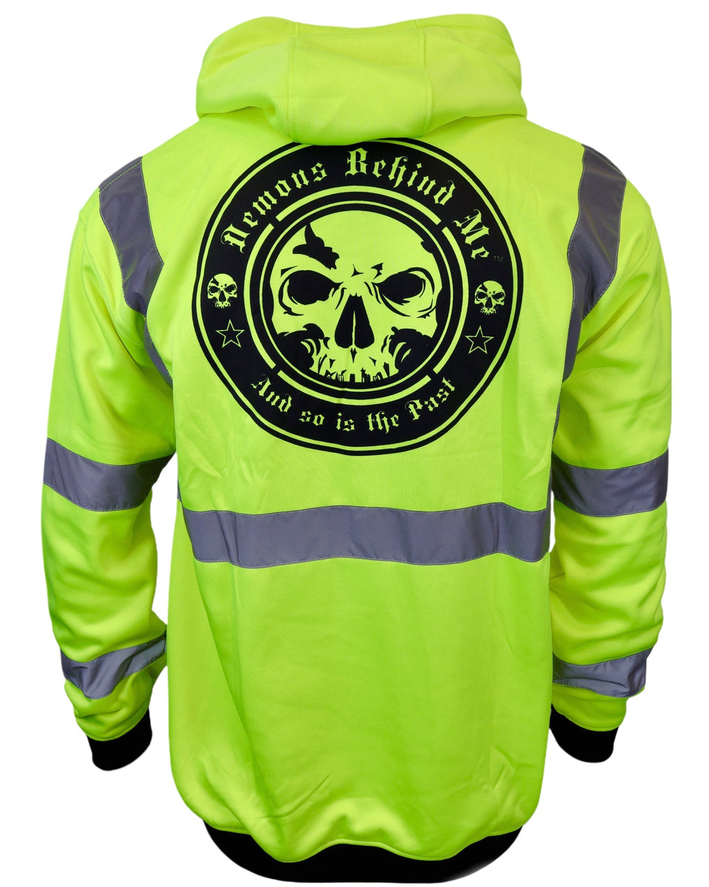 Demons Behind Me Class 3 Hi-Vis Hoodie – Dye-Bleed Final Sale