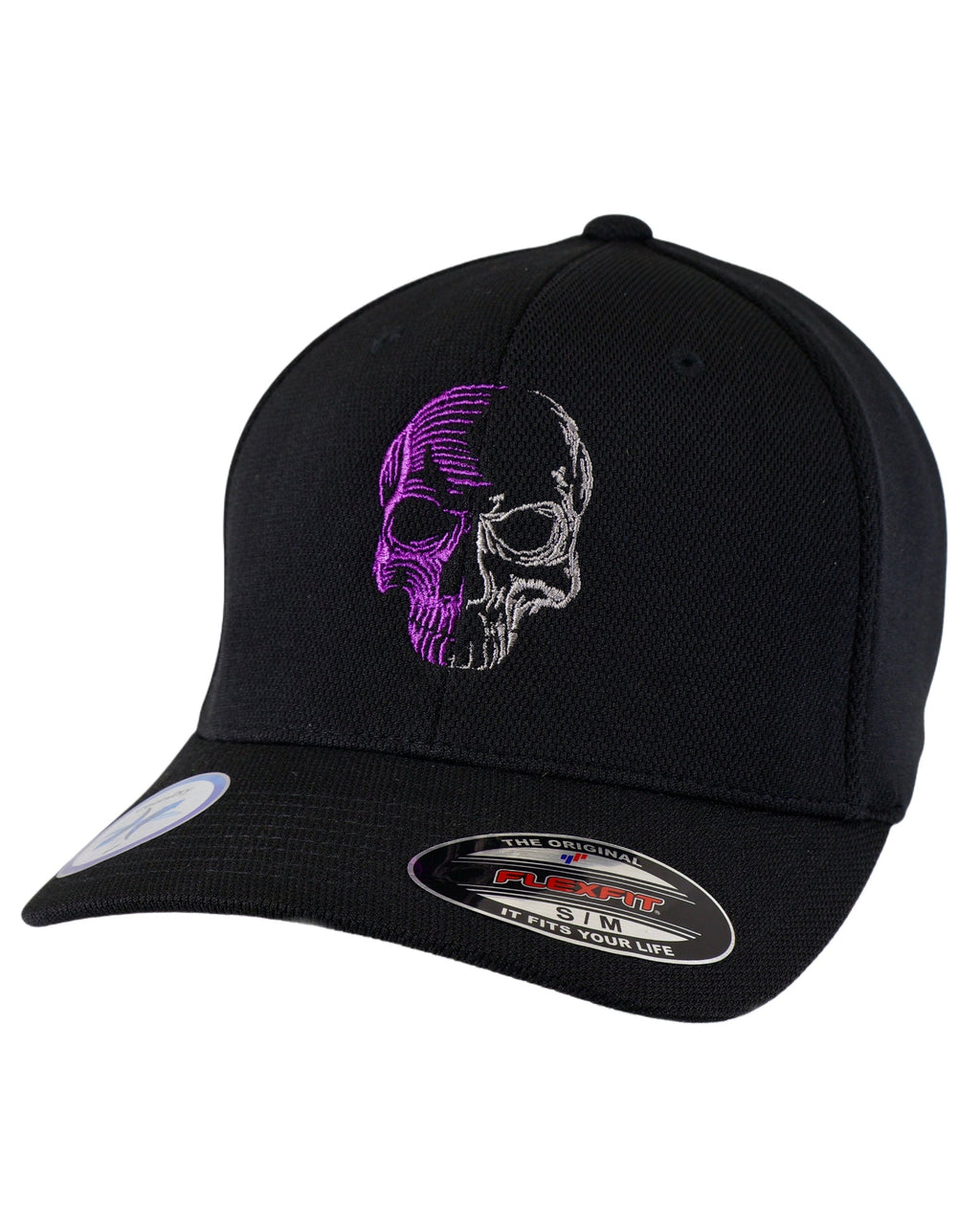 Demons Behind Me Flexfit Never Fade Two-Tone Skull Fitted Cap