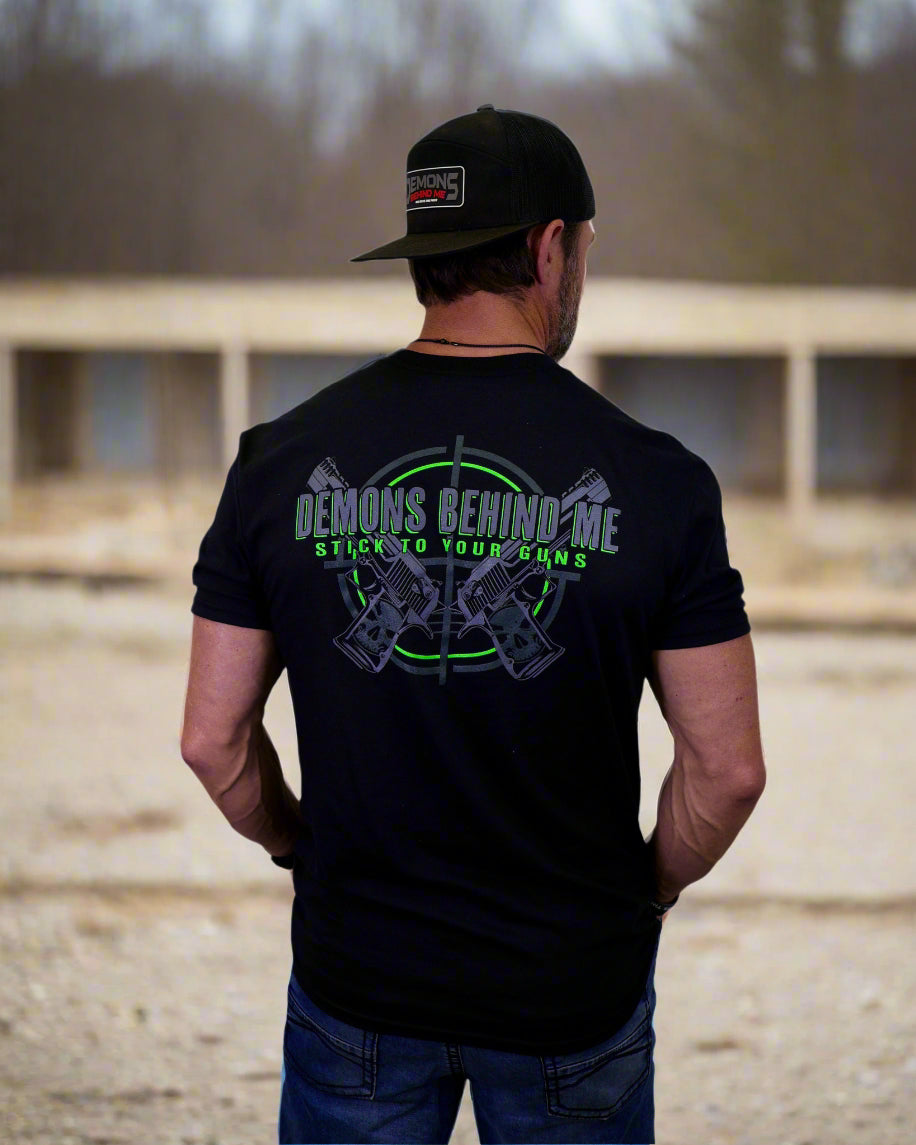 Demons Behind Me Hand Cannon Cotton-Blend T-Shirt