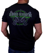 Demons Behind Me Hand Cannon Cotton-Blend T-Shirt