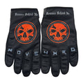 Demons Behind Me Leather-Palm Riding Gloves – Orange Logo