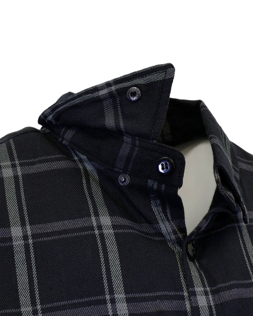 Demons Behind Me Gentleman Black & Gray Flannel Shirt