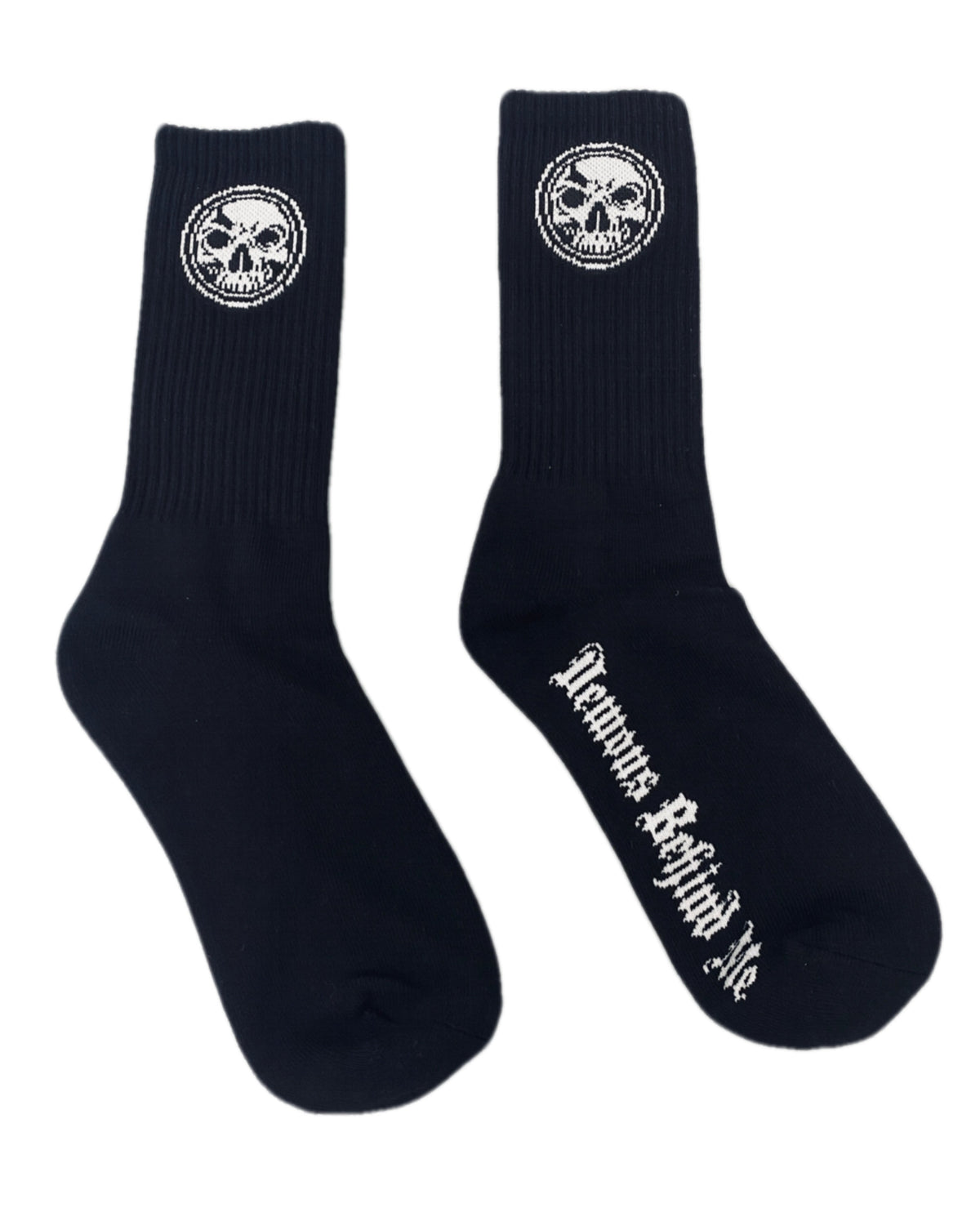 Demons Behind Me Athletic Socks – Black, 1 Pair