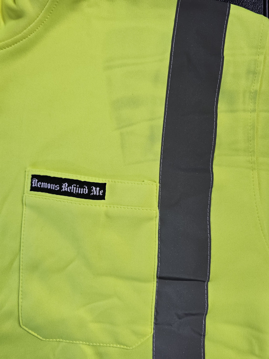 Demons Behind Me Class 3 Hi-Vis Hoodie – Dye-Bleed Final Sale