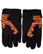 Demons Behind Me Big Skull Padded Leather-Palm Riding Gloves