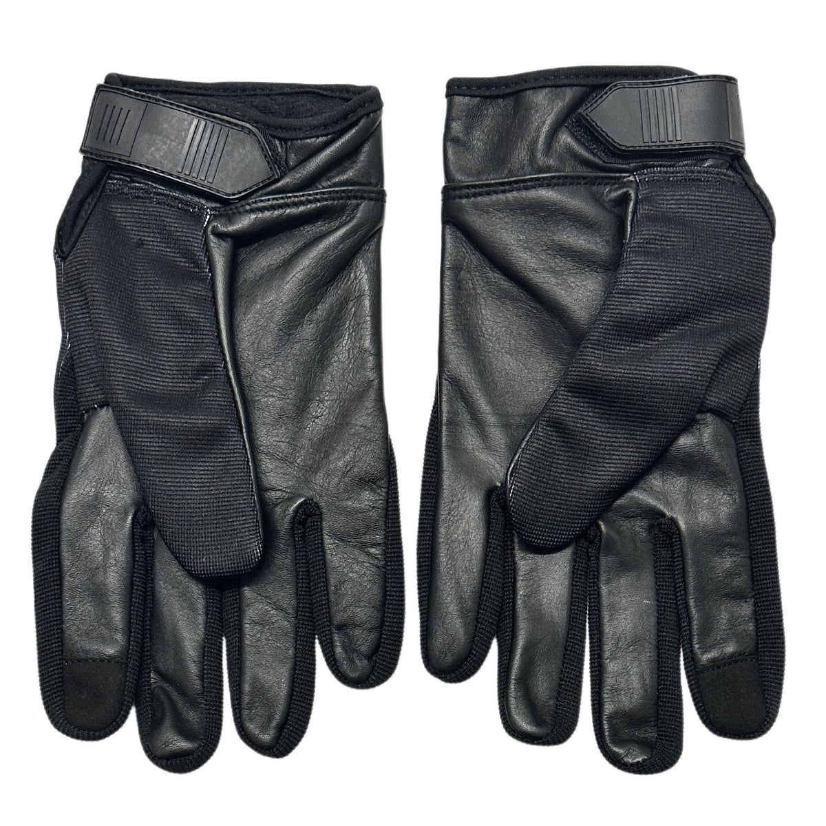 Demons Behind Me Leather-Palm Riding Gloves – Red Logo