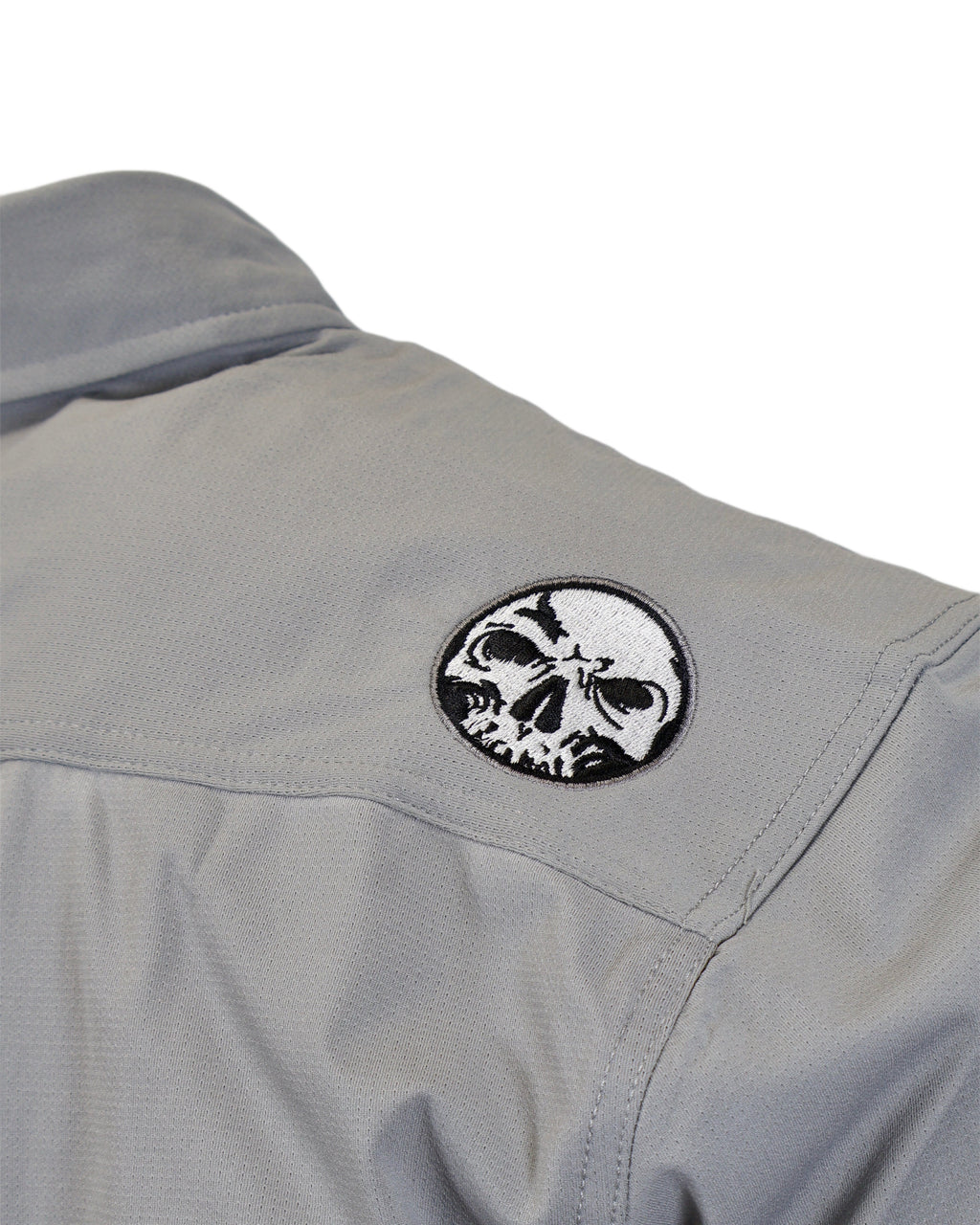 Demons Behind Me Micro-Perforated 4-Way Stretch Button-Up Shirt