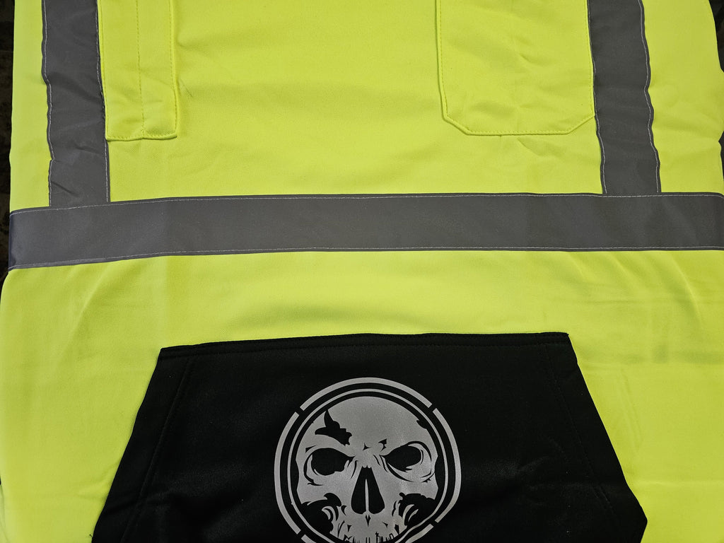 Demons Behind Me Class 3 Hi-Vis Hoodie – Dye-Bleed Final Sale
