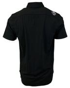 Demons Behind Me Micro-Perforated 4-Way Stretch Button-Up Shirt