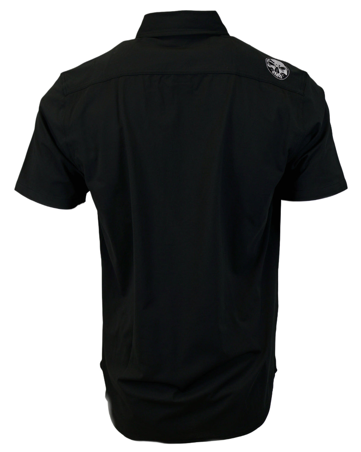 Demons Behind Me Micro-Perforated 4-Way Stretch Button-Up Shirt