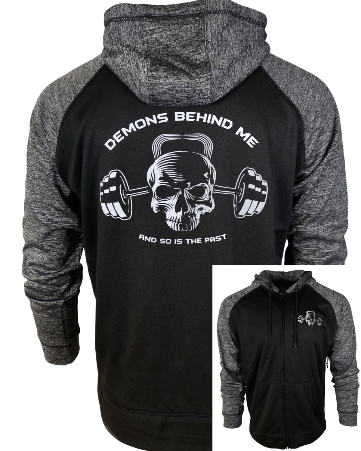 Demons Behind Me Performance Tech Fleece Zip-Up Hoodie