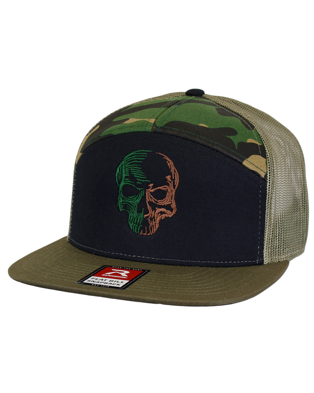Demons Behind Me Richardson 7-Panel Two-Tone Skull Snapback