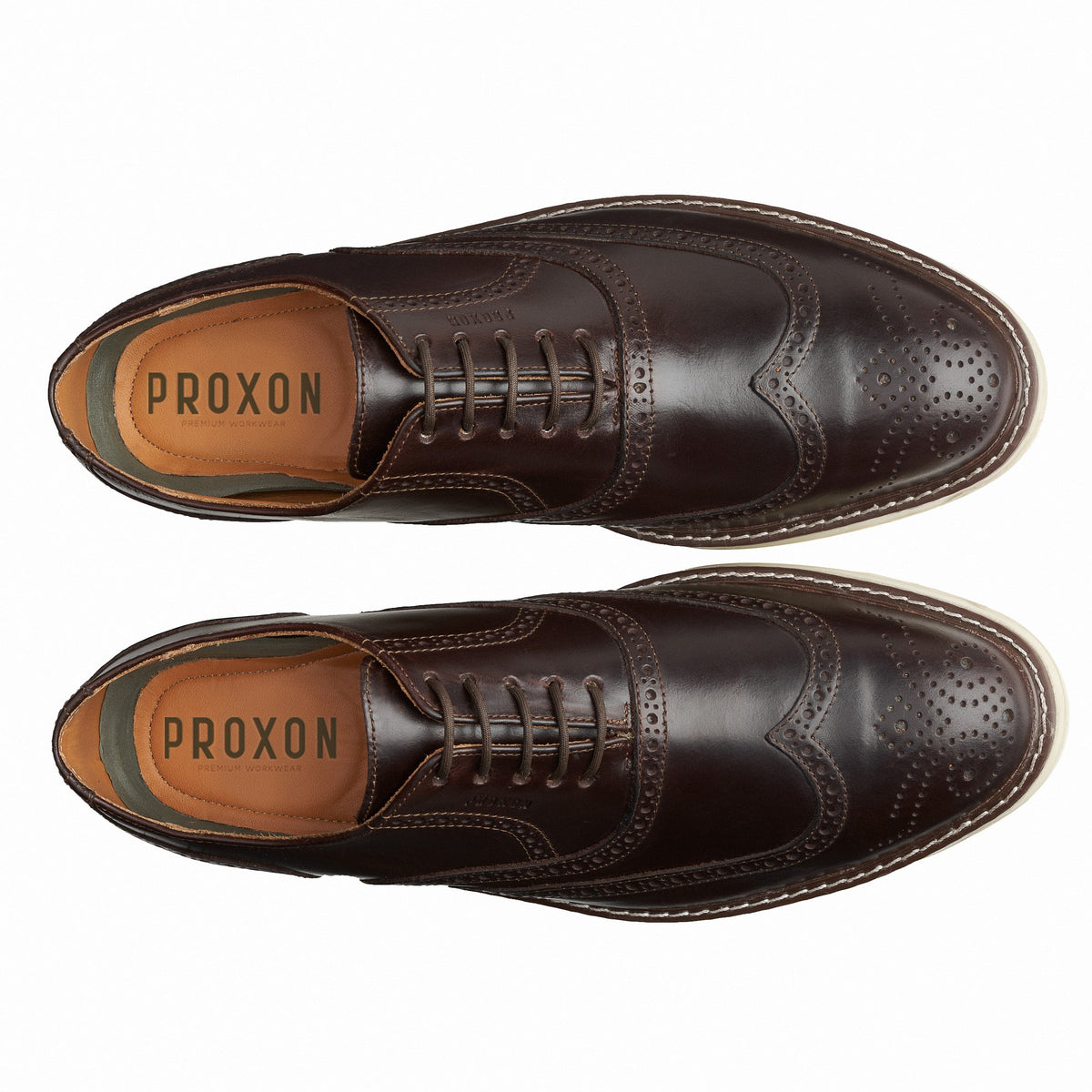 Proxon Volta Steel Toe Wingtip Oxford Work Shoe – Brown