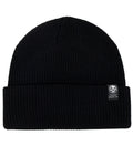 Demons Behind Me Small Woven Patch Ribbed Beanie