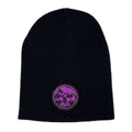 Demons Behind Me Purple Circle Skull Embroidered Beanie