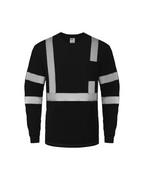 Kiwi Black Reflective Long Sleeve Safety Shirt