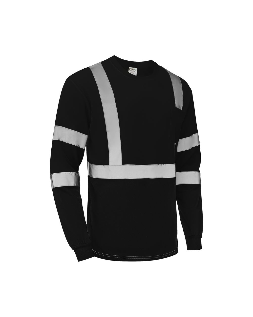 Kiwi Black Reflective Long Sleeve Safety Shirt