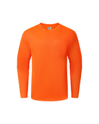 Kiwi Orange Long Sleeve Hi-Vis Work Shirt