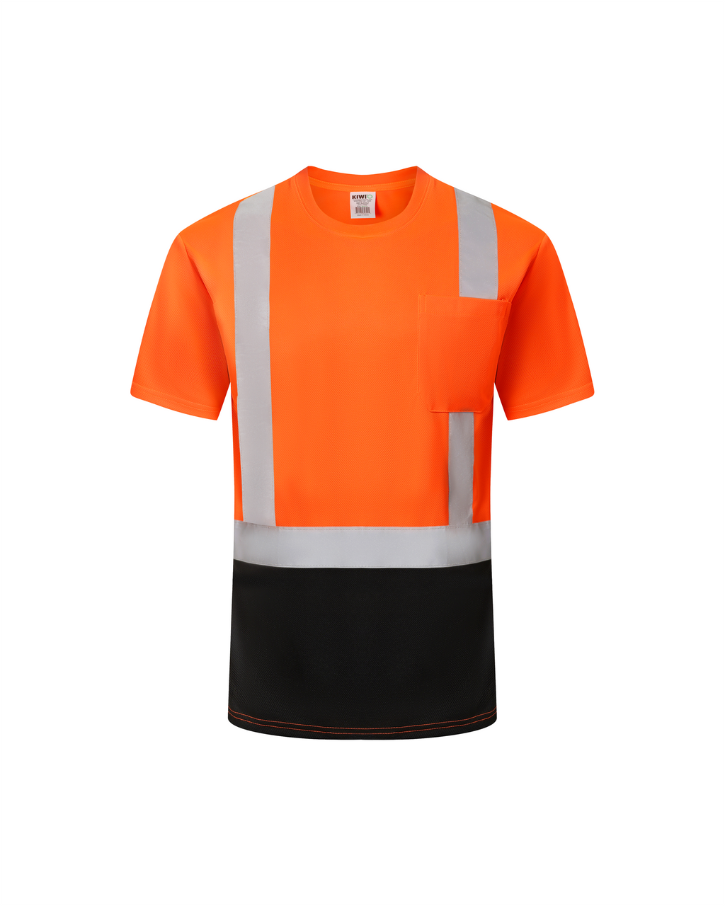Kiwi Class 2 Two-Tone Short Sleeve Hi-Vis Safety Shirt – Orange