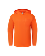 Kiwi Orange Long Sleeve Hi-Vis Safety Hoodie