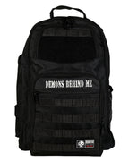 Demons Behind Me Water-Resistant Tactical Laptop Backpack – Closeout