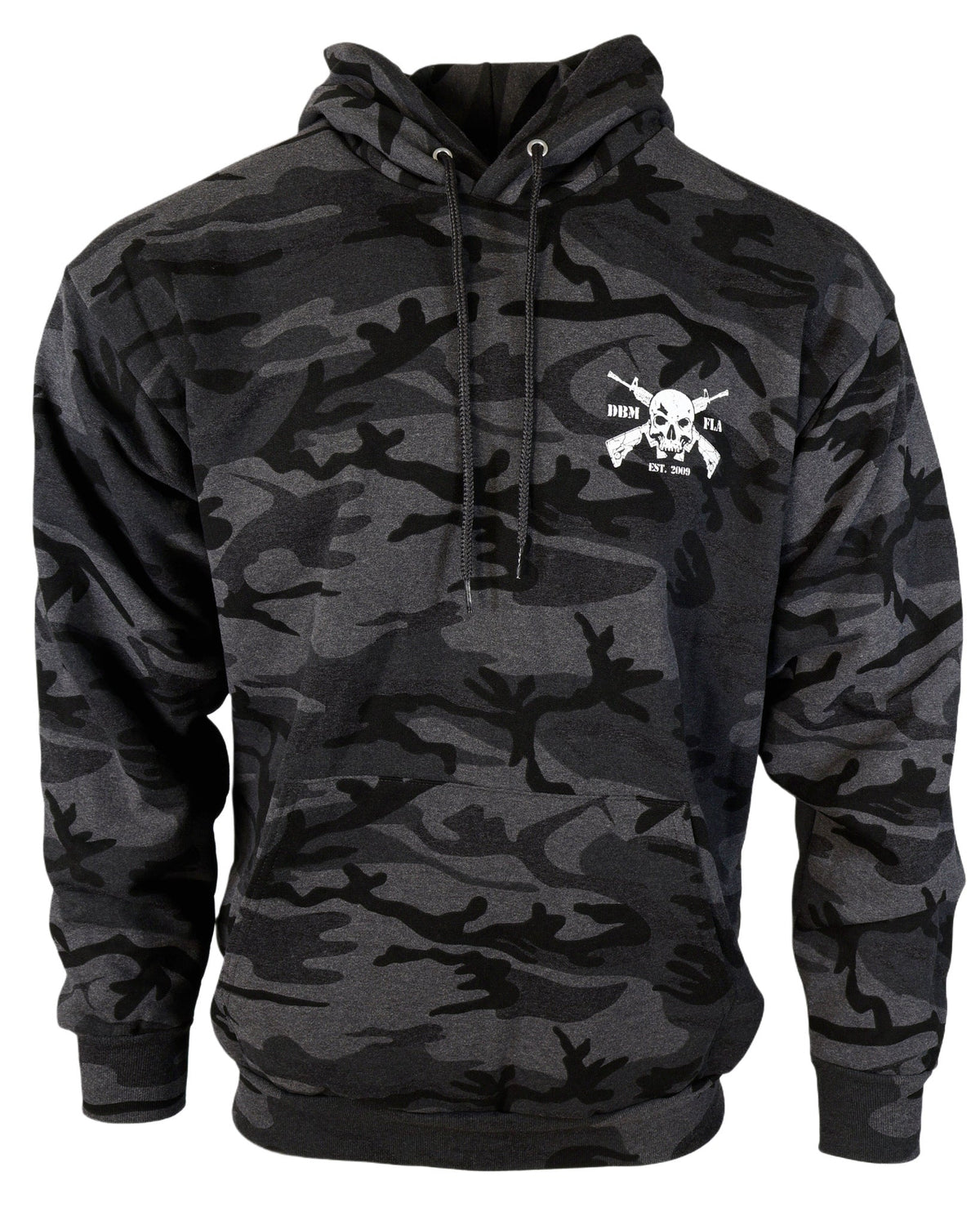Demons Behind Me Black Camo AR Tactical Pullover Hoodie