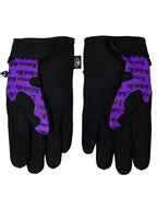 Demons Behind Me Big Skull Padded Leather-Palm Riding Gloves