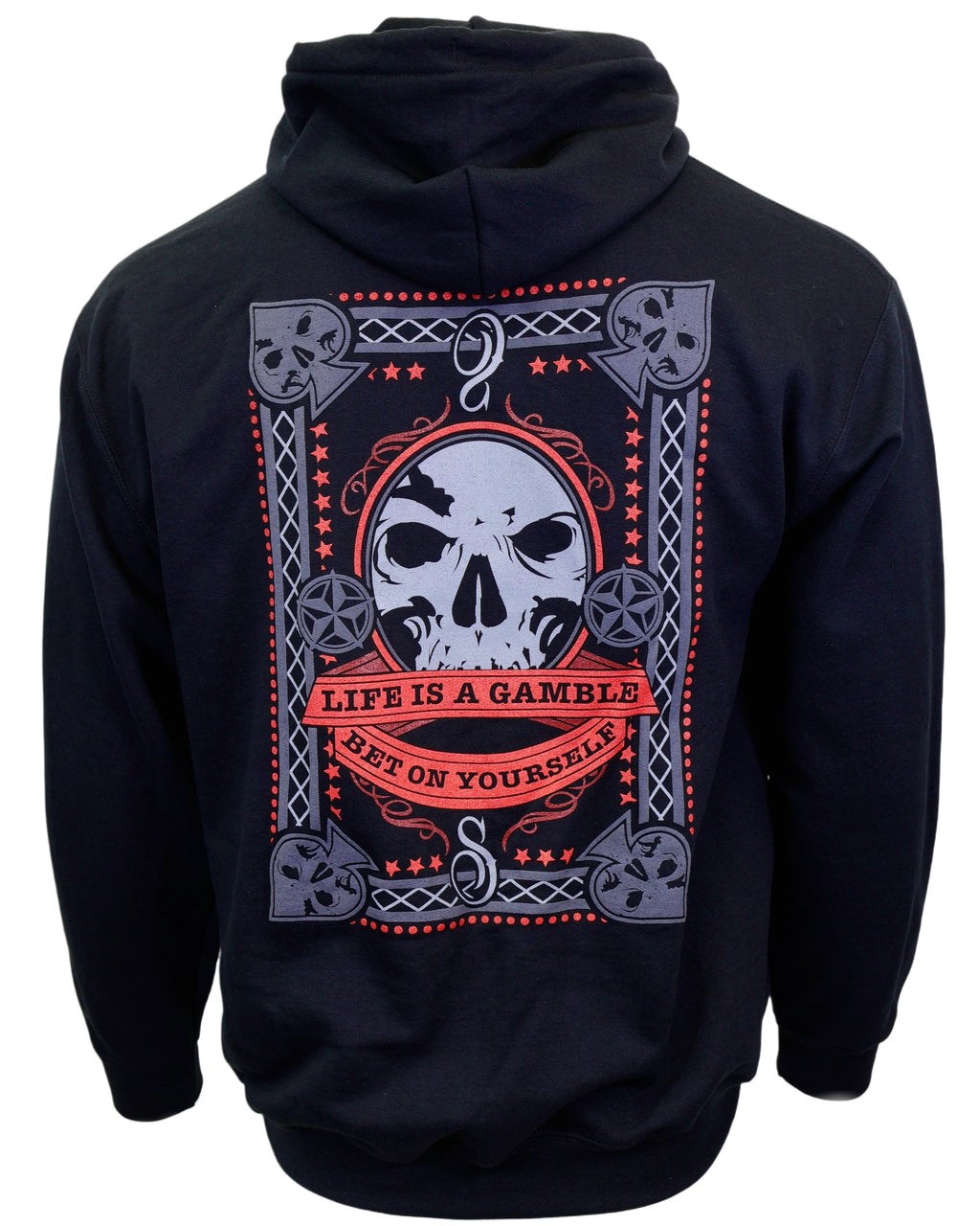 Demons Behind Me Gambler 3D Puff Pullover Hoodie