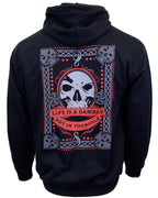 Demons Behind Me Gambler 3D Puff Pullover Hoodie