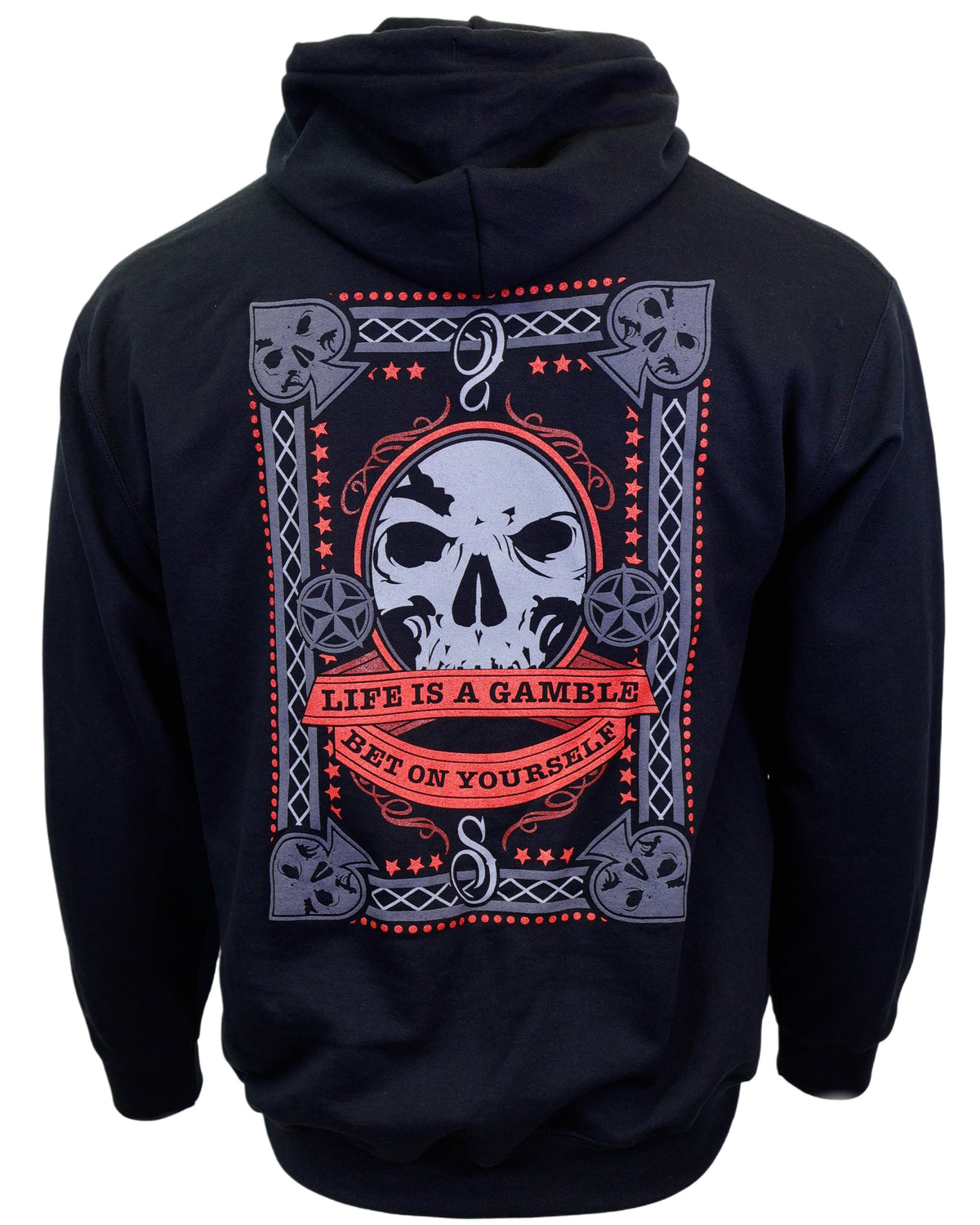 Demons Behind Me Gambler 3D Puff Pullover Hoodie