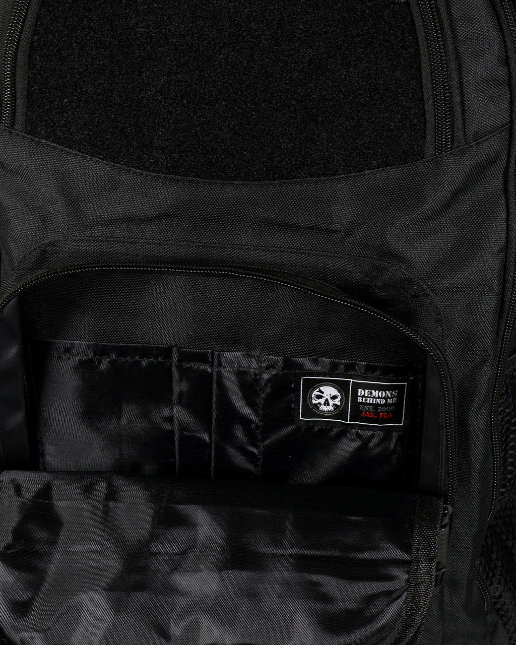 Demons Behind Me Water-Resistant Tactical Laptop Backpack – Closeout