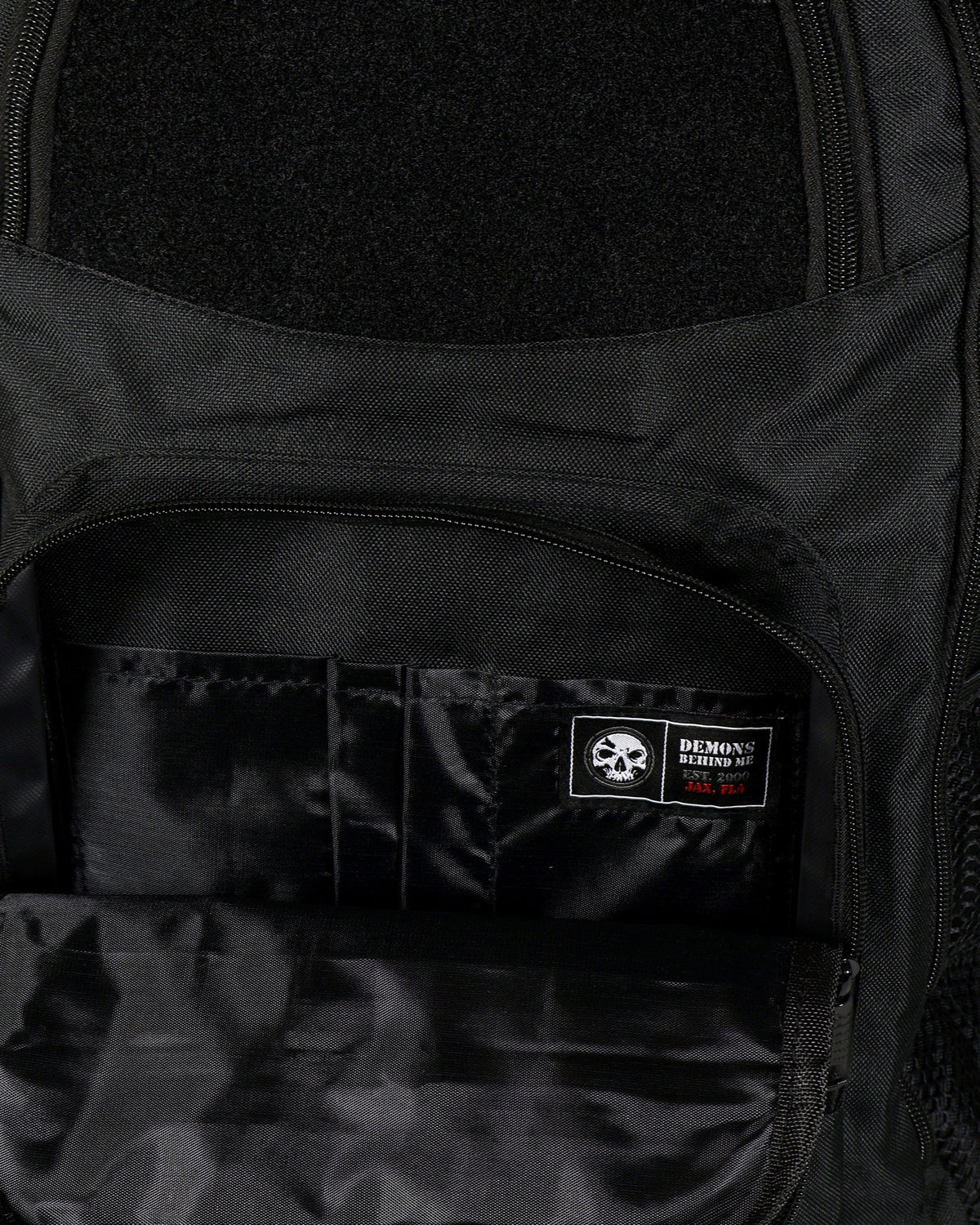 Demons Behind Me Water-Resistant Tactical Laptop Backpack – Closeout