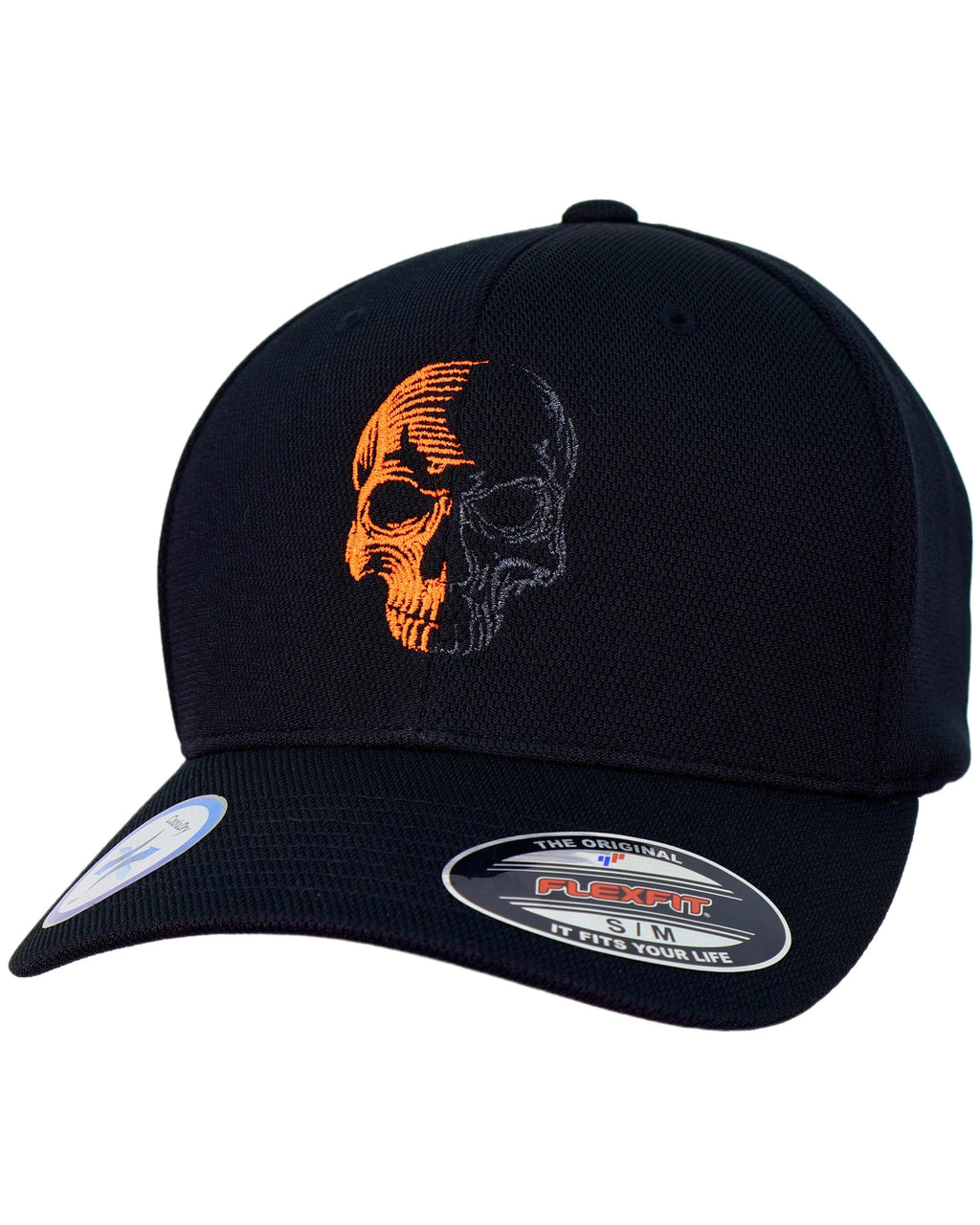 Demons Behind Me Flexfit Never Fade Two-Tone Skull Fitted Cap