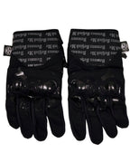 Demons Behind Me Big Skull Padded Leather-Palm Riding Gloves
