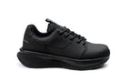 Xena Astra women’s work sneakers in Black Silver EH — side profile