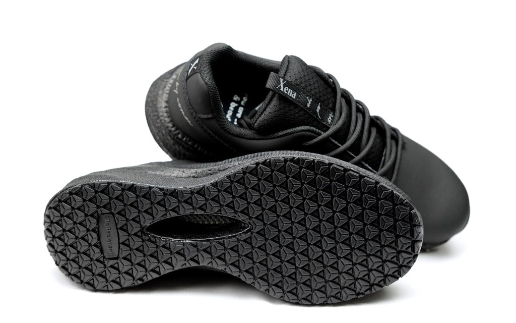 Xena Astra women’s work sneakers in Black Silver EH