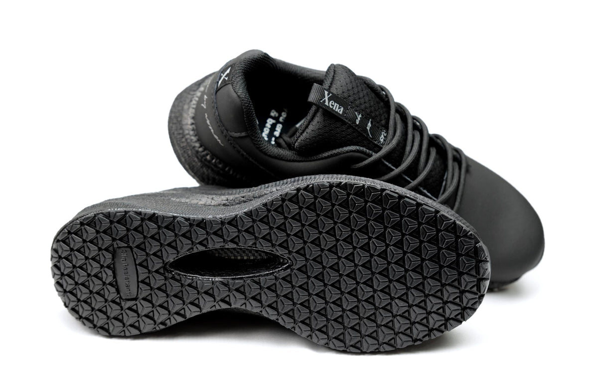 Xena Astra women’s work sneakers in Black Silver EH