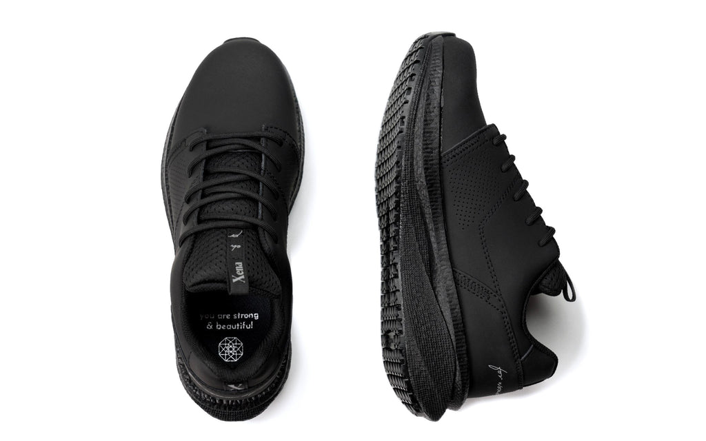 Xena Astra women’s work sneakers in Black Silver EH