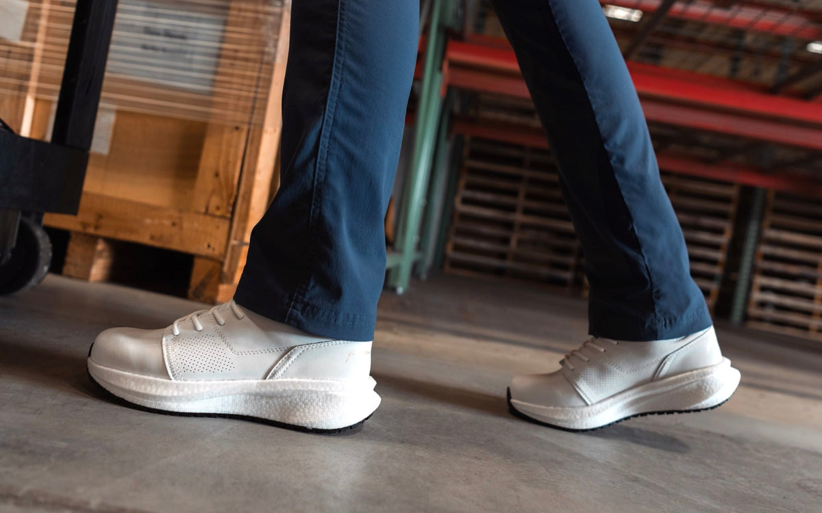 Xena Astra women’s work sneakers in White Gold SD