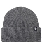 Demons Behind Me Small Woven Patch Ribbed Beanie