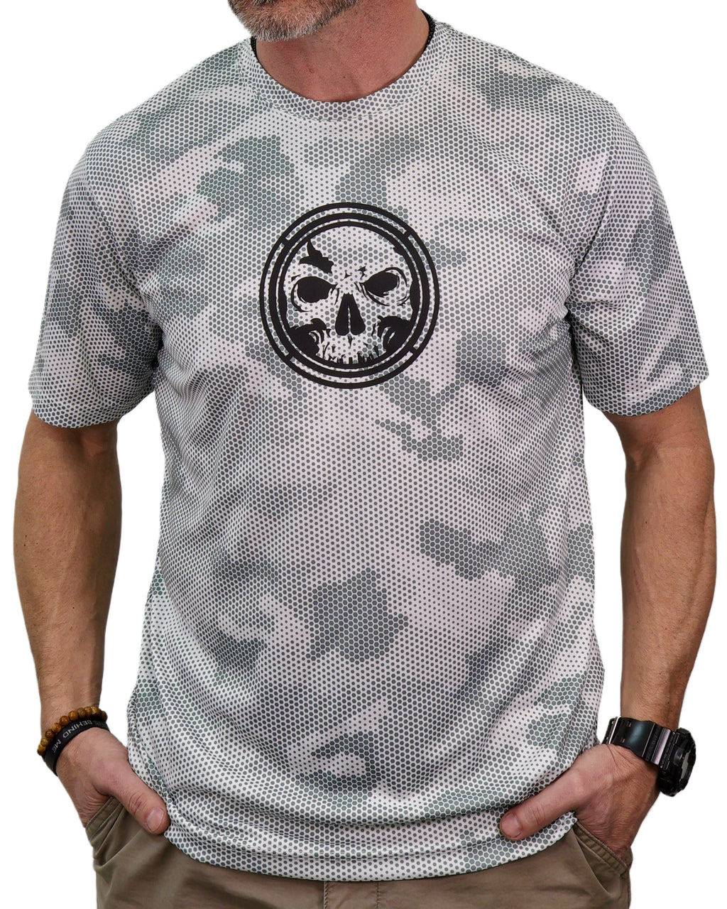 Demons Behind Me Classic Logo Camo-Hex Performance T-Shirt