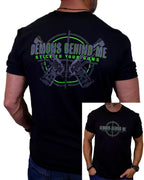 Demons Behind Me Hand Cannon Cotton-Blend T-Shirt