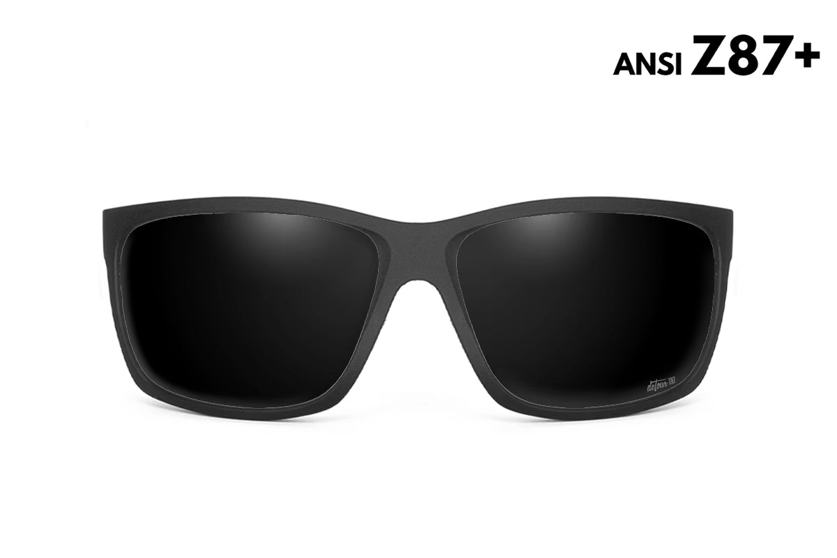 Detour Breach Jet Black Polarized ANSI Z87+ Safety Sunglasses